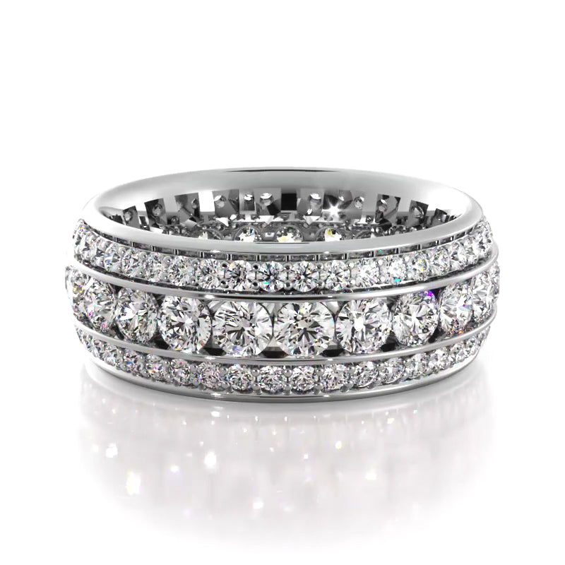 2.72 ct. Round Diamond Eternity Wedding Band-VIRABYANI